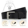 LINDENMANN Men's Buffalo Leather Belt 40 mm Black, black