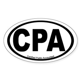 CafePress Certified Public Accountant (CPA) Oval Sticker Oval Car Bumper Sticker