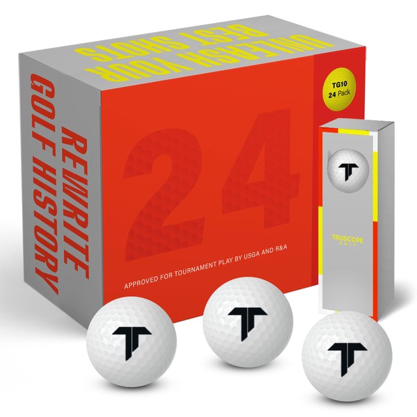 White Golf Balls, 24-Count Package - Super Soft Long Distance