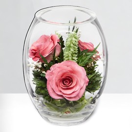 Fiora Flower | Long Lasting Real Roses in a Sealed Vase | Lasts up to 5 Years | Unique Present Gift