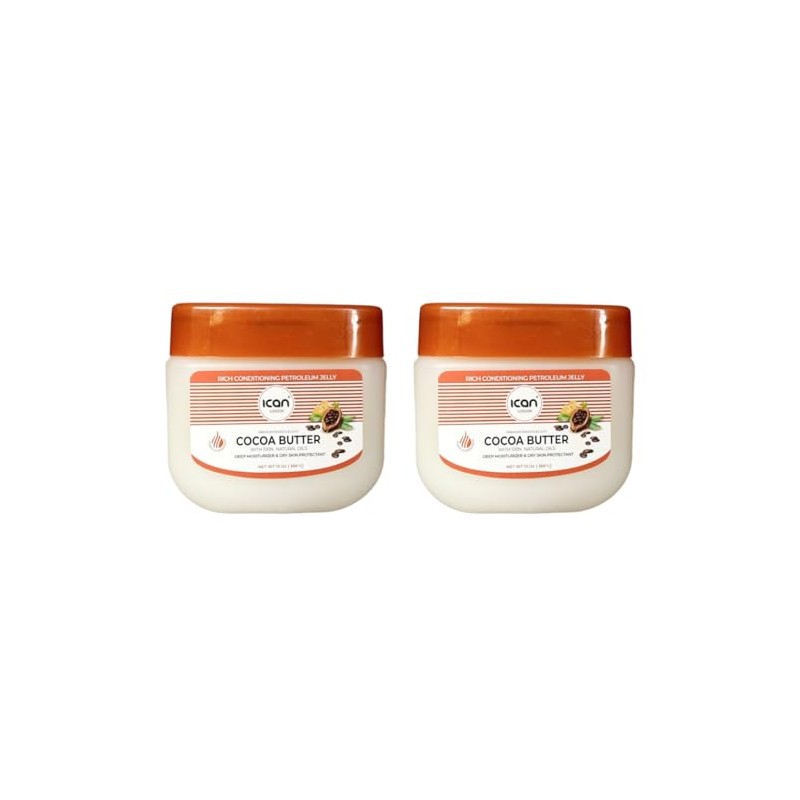 ICAN LONDON COCOA BUTTER 100% PURE PETROLEUM JELLY 2 x