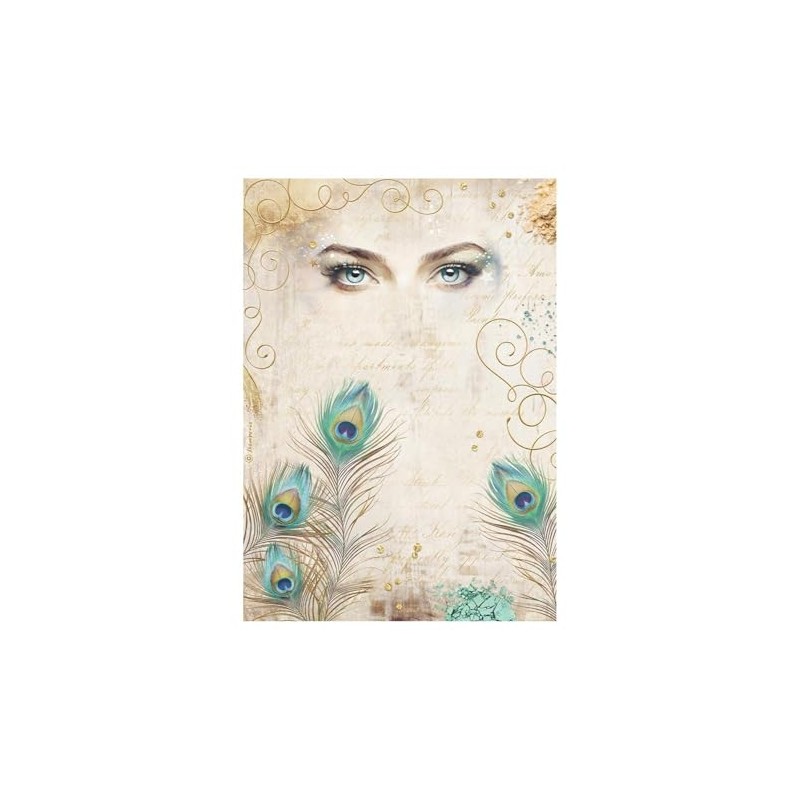 Stamperia A4 Rice Paper for Decoupage - Masquerade -Eyes and