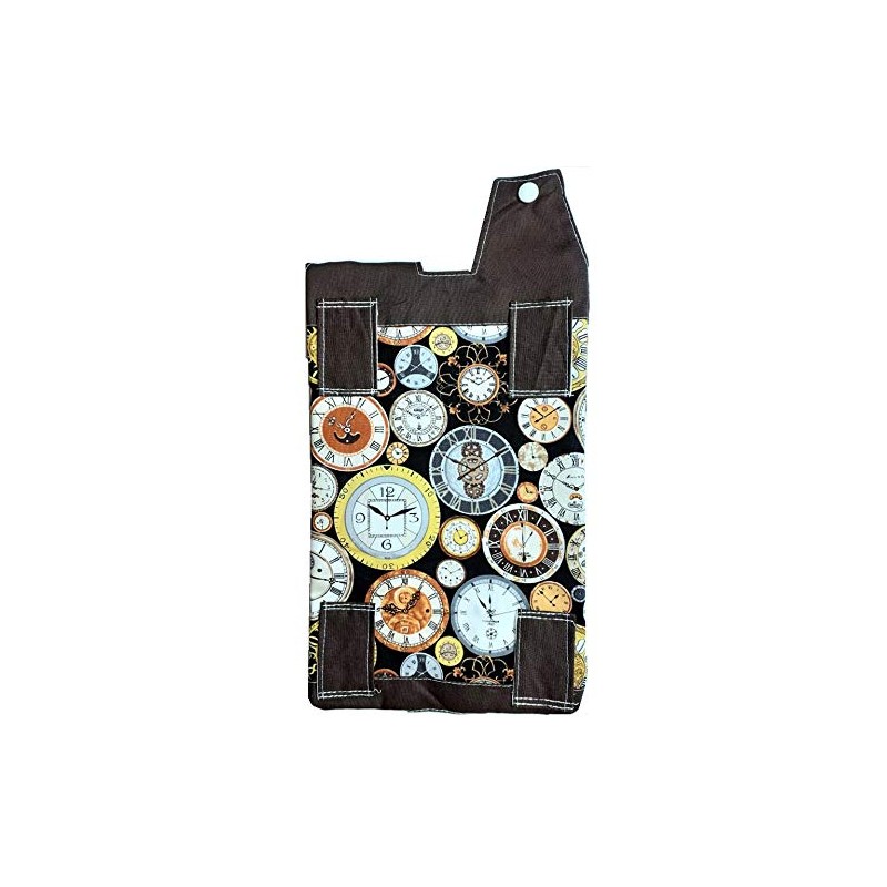 Catheter Leg Bag Holder. Drainage Bag Cover. Nutex.100% Cotton. Clock