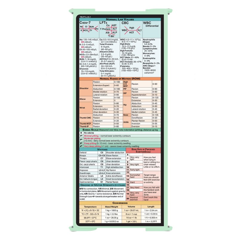 Whitecoat Clipboard® Trifold - Physical Therapy Edition (Mint, Trifold)