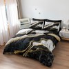 Merryword Black White Marble Comforter Set King Size 8 Pieces