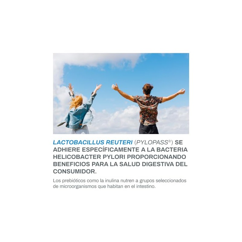 Helistop Cápsulas Probiótico Lactobacillus reuteri (Pylopass) Prebiótico