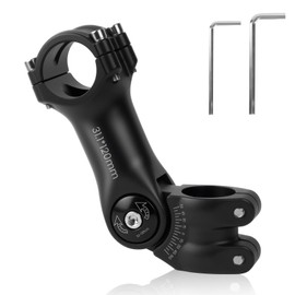 AOOSA Bicycle Stem Adjustable, 31.8 mm x 120 mm Handlebar Riser Bicycle, ± 60° Adjustable Aluminium Handlebar Stem, Hexagonal Hole Design, Bicycle Handlebar Stem Extender for Road Bike, Mountain Bike