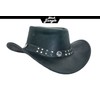 Black Jungle Yukon Leather Western Hat Australia Cowboy Hat, black
