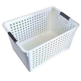 Plastic handle storage basket No. 6 31.1x21.3x17.5cm 2ea