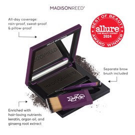 Madison Reed Madison Reed Root Touch Up + Brow Filler, Legno Black, Instant Gray Coverage, Fills in Brows & Thinning Hairlines, Temporary Concealing Powder, 0.13 oz (60 uses)