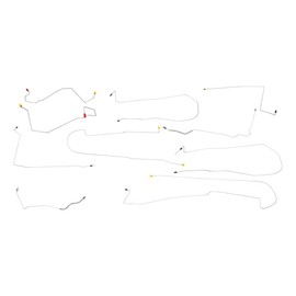 Inline Tube Compatible with 2000-03 Buick LeSabre Four-Wheel Disc w/ABS Complete Brake Line Kit 10pc, Stainless