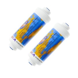 IPW Industries Inc-Omnipure - (K2340-KK) - 6" x 2" T40 GAC Coconut Carbon Inline Filter 3/8" OD Quick Connect 2 Pack