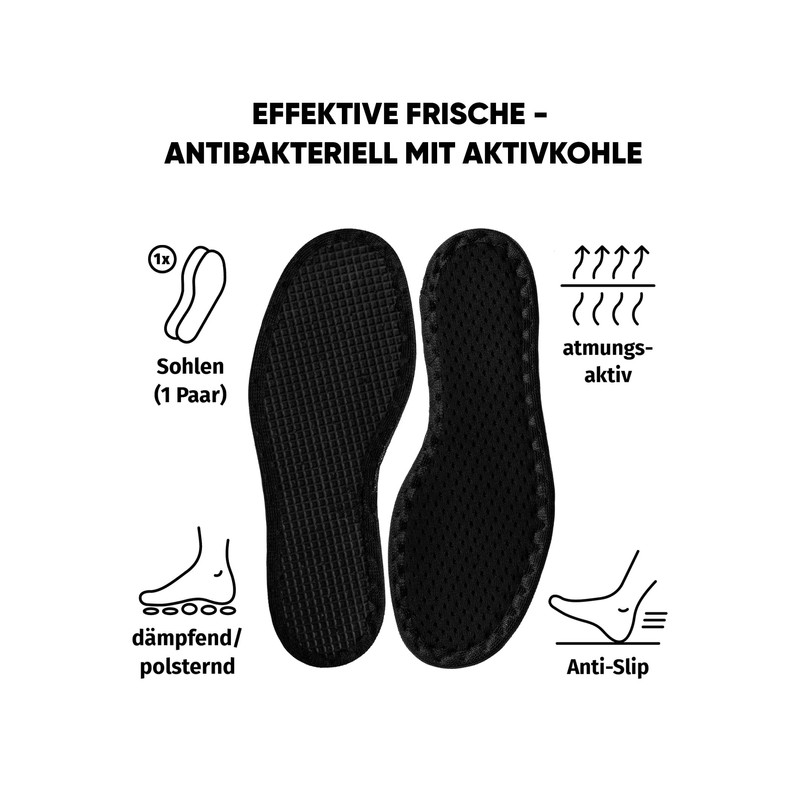 Bama Deo Active Kids Orthotic Insole Schwarz/Farblos 9