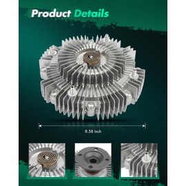 SCITOO 22407 Electric Radiator Fan Clutch Fit for 2003-2009 for Toyota for 4Runner 4.0L 2007-2009 for Toyota for FJ Cruiser 4.0L 2005-2015 for Toyota for Tacoma 4.0L