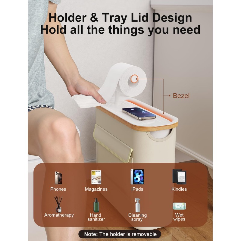 Toilet Paper Storage Basket Holder Holds 9-12 +1 Rolls Elegant
