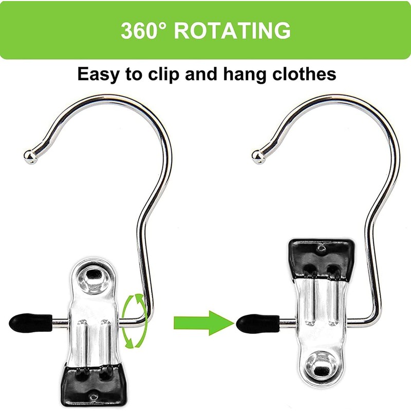 Baoswi 24 Pack Boot Hangers Clips Laundry Hooks Hanging Clips