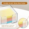 OKKRMGZ Acrylic Post It Holder for Desk Clear Self Stick