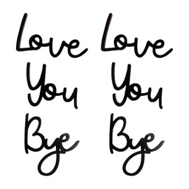 2 Sets Of Love You And Goodbye Wooden Sign Wall Decorations, Fashionable And Simple Wall Decorations, Creative Handicraft Wall Decorations, Home Decoration