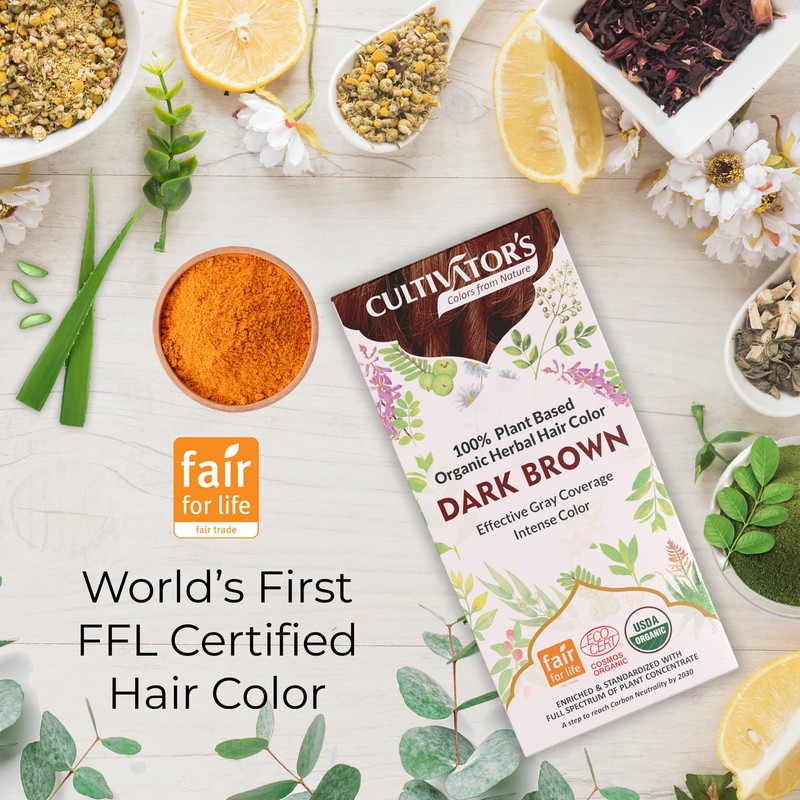 Dark Golden Brown Organic Dye 100 g Ecocert