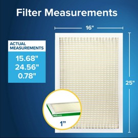 Filtrete 16x25x1 Air Filter, MPR 700, MERV 8, Clean Living Dust, Pollen and P...