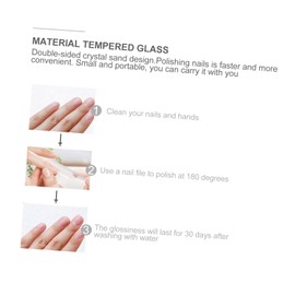 Outanaya 8Pcs Professional Nail Files Double Sided Board Nail Art Tools for Women Durable Glass Manicure Salon Use for Natural False Nails