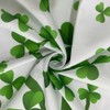 St. Patrick's Day Shower Curtain, Green Clover Leaf Irish Shamrock