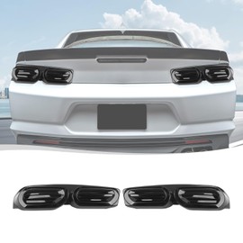 Voodonala for Chevy Camaro 2019+ Rear Tailgate Lamp Cover Smoke Black Style Compatible with Chevy Camaro 2019-2023