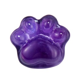 Amethyst Cat Paw Crystal Figurines Natural Healing Crystal Stones Carved Statue Cute Lucky Worry Stones for Anxiety Stress Relief Office Room Desk Decor Lover Stocking Stuffers Gifts(1, Purple)