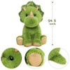 Muiteiur Giant Dinosaur Stuffed Animal with 3 Little Baby Dinosaurs