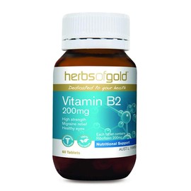 Herbs of Gold 200mg Vitamin B2 60 Tablets