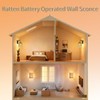 Espossi Battery Operated Wall Sconce, Boho Battery Wall Sconces Set