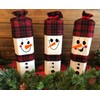 5” Christmas Snowman Face Stencils for Painting on Wood Reusable
