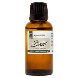 Basil Essential Oil – 1 fl oz (30 ml) Glass Bottle – 100% Pure Essential Oil