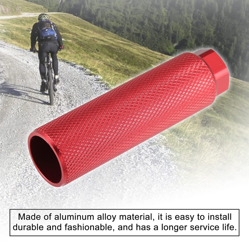 X AUTOHAUX Pair Rear Foot Pegs Footrests Red for Bicycle