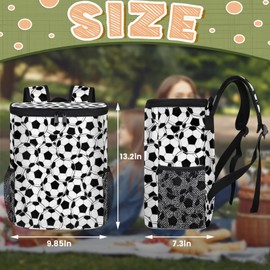 Cooler Backpack Soccer Insulated Leakproof Backpack Lightweight Ice Coolers Waterproof Cooler Bag Lunch Backpacks for Camping Hiking Picnic for Men Women