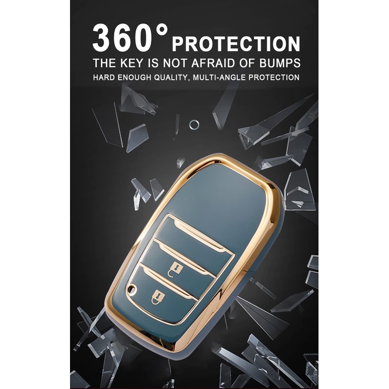 TECART TPU Key Shell Key Case Fit for Toyota Land