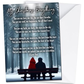 Christmas Card for Wife, Husband, Girlfriend, Boyfriend, My Everything A5