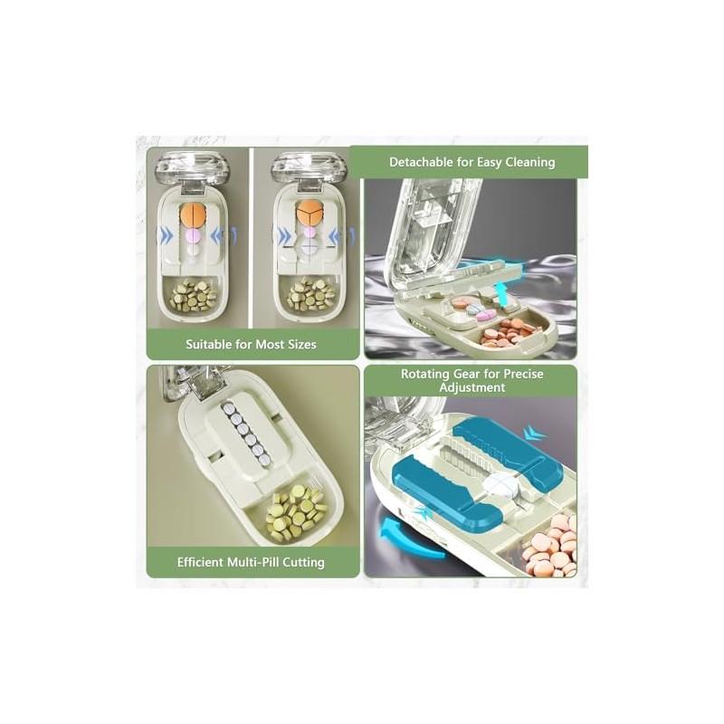 Pill Cutter, New Adjustable Pill Cutters Splitter for Small &