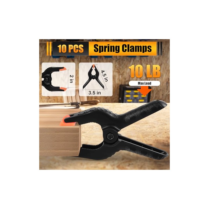 RELBRO Spring Clamps, 4.5 Inch Large Plastic Clips for Balloon