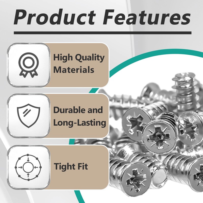 45 Pcs Drawer Rail Euro Screws are Compatible with IKEA
