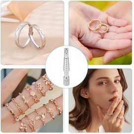 Ring Stretcher Tool Chrome Plated Steel Finger Wedding Band Resizer Tool Ring Stretcher Stretch and Enlarge Ring Mandrel Stretcher Enlarger Jewelry Ring Sizing Tool