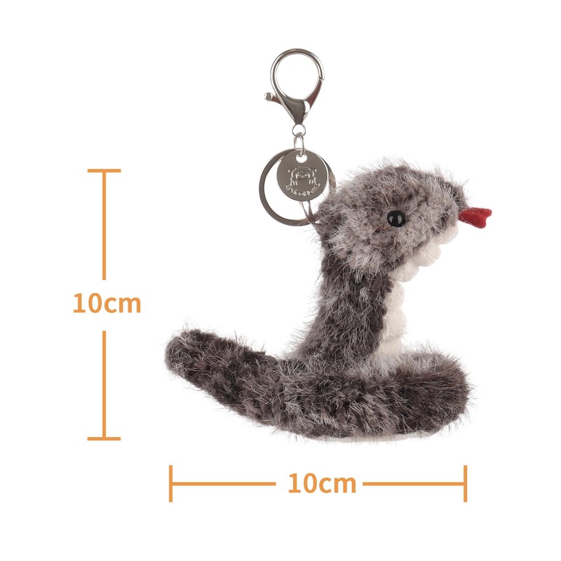 Apricot Lamb Viper Cute Key Chain Soft Stuffed Plush Keychain