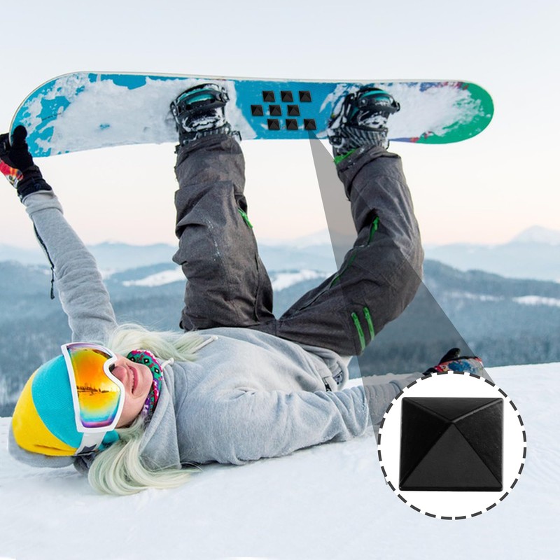 18 Pcs Snowboard Stomp Pads- Pyramid Studs Snowboard Grip Stomp