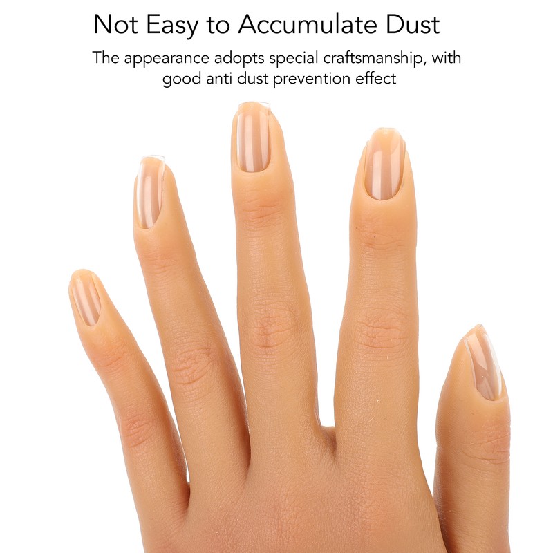 Nail Pratice Training Hand Silicone Bendable Nail Art Fake Hand