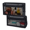 besharppin 2pcs Mesh Cosmetic Bags, Wide Open Zipper Mesh Makeup