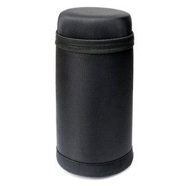 WGear Semi-Hard Lens Case for DSLR Camera Lens (Canon, Nikon, Sony, Pentax, Olympus, Panasonic,etc Listed Models Below), Strong Light with case with Carabiner, Cleaning Wipe (Black Large)