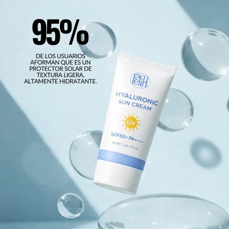 Protector Solar Coreano Lamelin Acido Hialuronico SPF50 Crema Hidratante Glow
