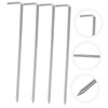 Mipcase 10pcs Galvanized Iron Tent Pegs Heavy Duty Metal Stakes