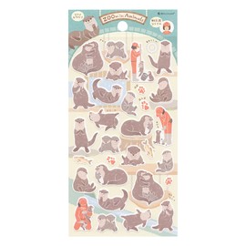 Zoom-in Animal 5424108 Sticker Large [Clawfish Otter] Cute Animal
