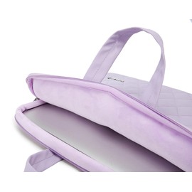 Kinmac 360° Protective Laptop Shoulder Messenger Sleeve Briefcase case Bag For MacBook Air 15 inch,MacBook Pro 16 inch and 15 inch-15.6 inch Laptop (Purple Embroider)